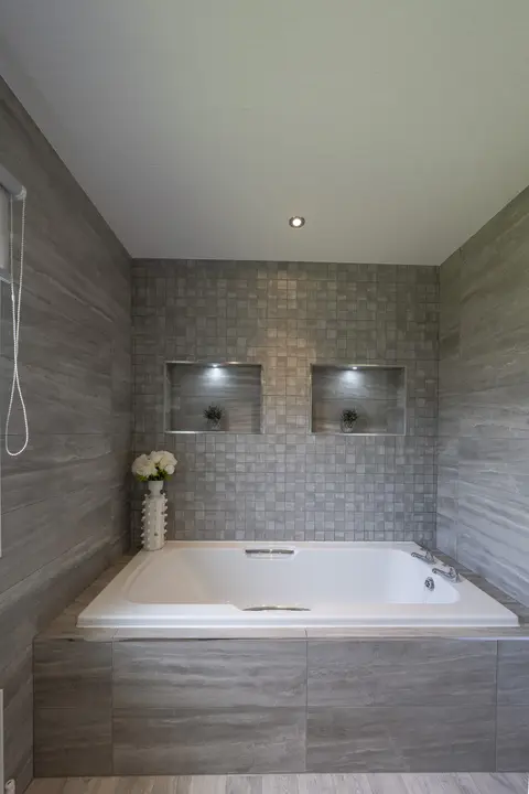 Bathroom with built‑in bath