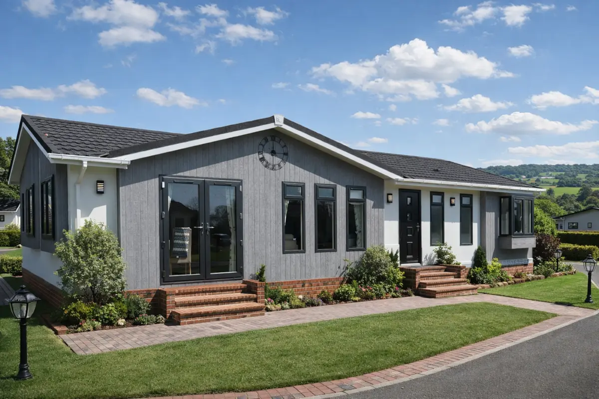 Chatwell park home exterior with feature clock
