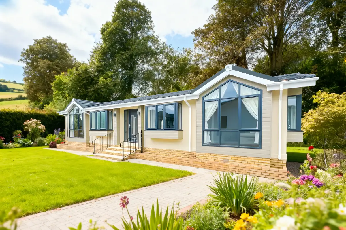 Kensington exterior with a paved drive