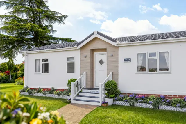 Exterior view of the Tredegar Elite twin residential park home
