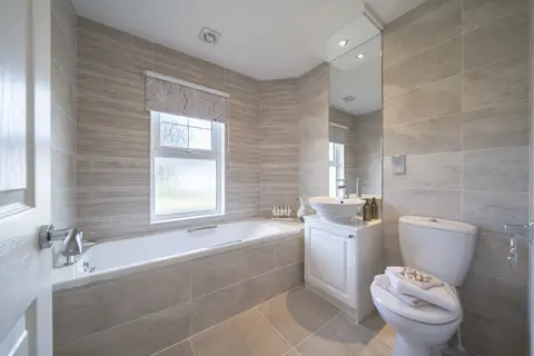 Bathroom with built‑in bath