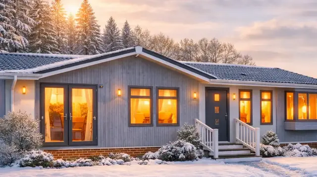 A Stately Park Home in a winter setting
