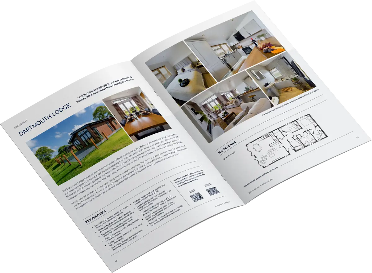 Holiday Lodges brochure inside pages